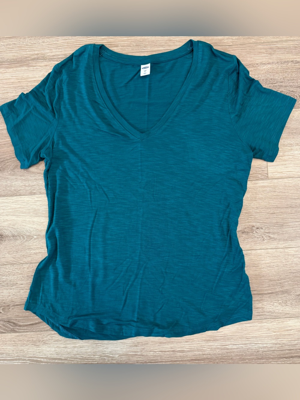 V-Neck Short Sleeve Tee in Teal